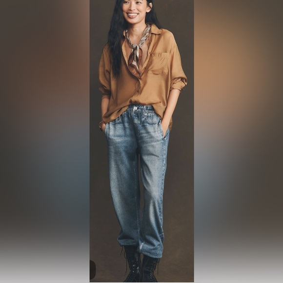 Rag & Bone Miramar Faux Denim Joggers, Elastic Waist & Cuffs | Small - Picture 13 of 14